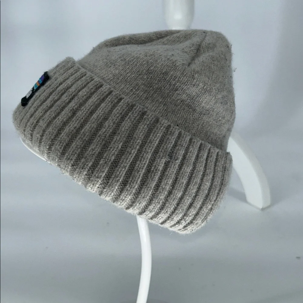 Patagonia Brodeo Beanie Gray  Logo Wool Blend Outdoors